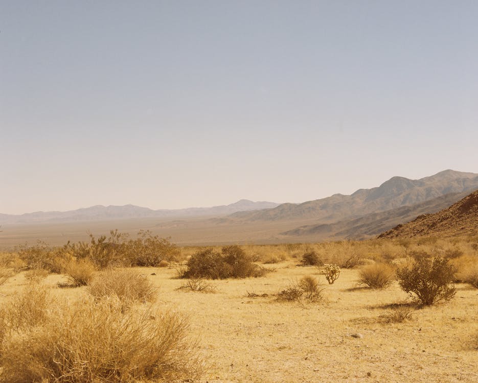 Arid desert landscape California mountains